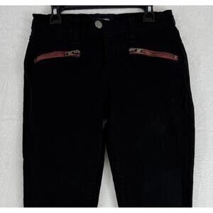 Etienne Marcel Jeans 28 Skinny Black Red Zippers Womens